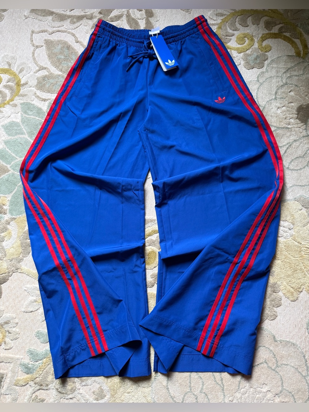 Adidas [S-M] Firebird Adilenium Wide Leg Track Pants Royal Blue/Red KD6301 - Picture 2 of 6